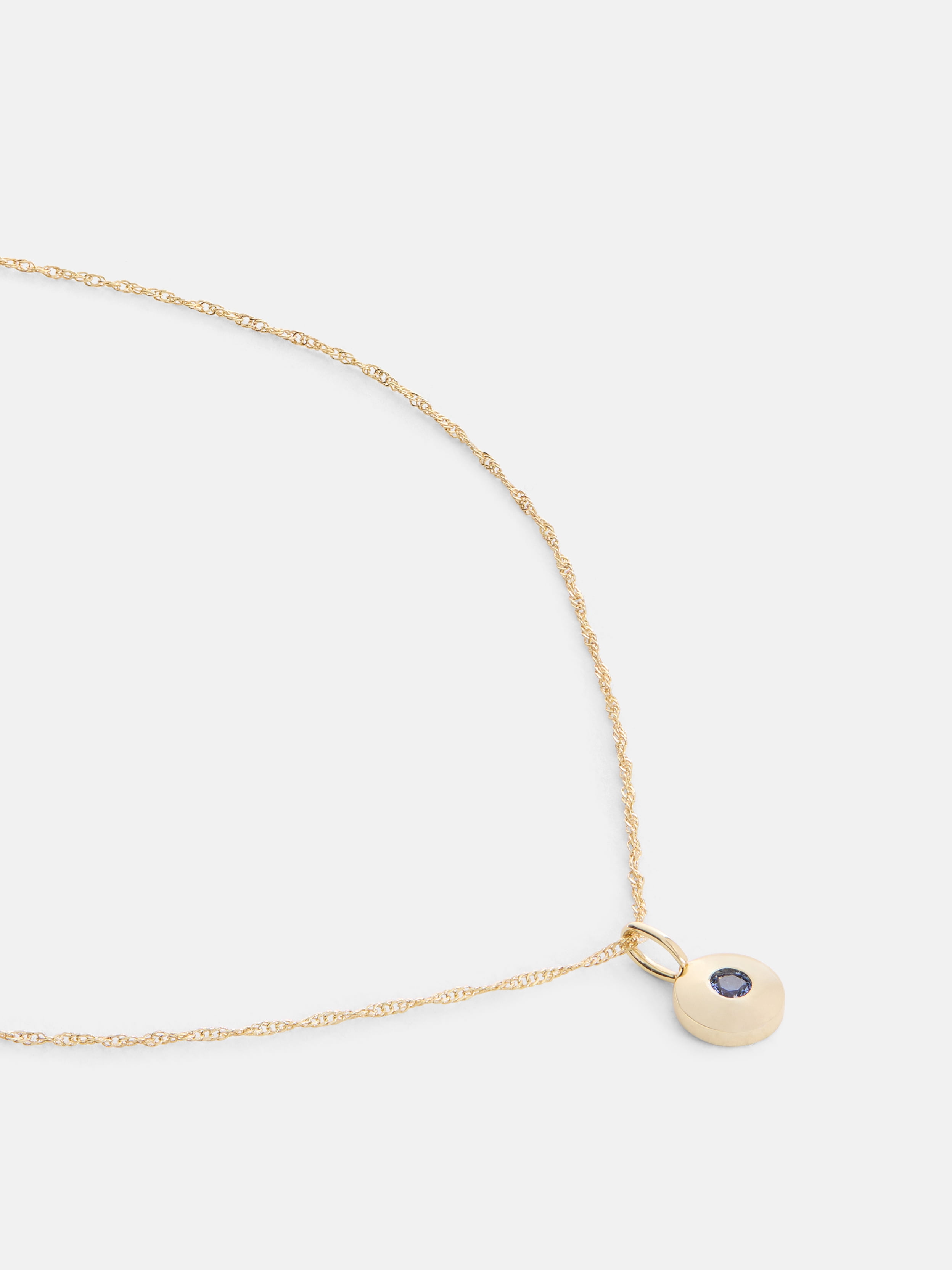 Free Assembly Women's Demi Fine 14K Gold Plated Crystal September Birthstone Necklace, 16" + 2" Extender