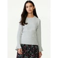 thumbnail image 1 of Free Assembly Girls Bell Sleeve Ribbed Top, Sizes 4-18, 1 of 2