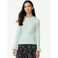 thumbnail image 1 of Free Assembly Girls Bell Sleeve Ribbed Top, Sizes 4-18, 1 of 2