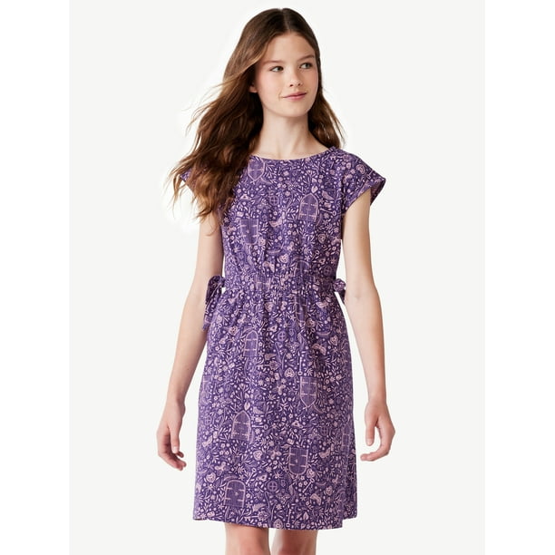Free Assembly Girls Cinch Waist Dress, Sizes 4-18 - Walmart.com
