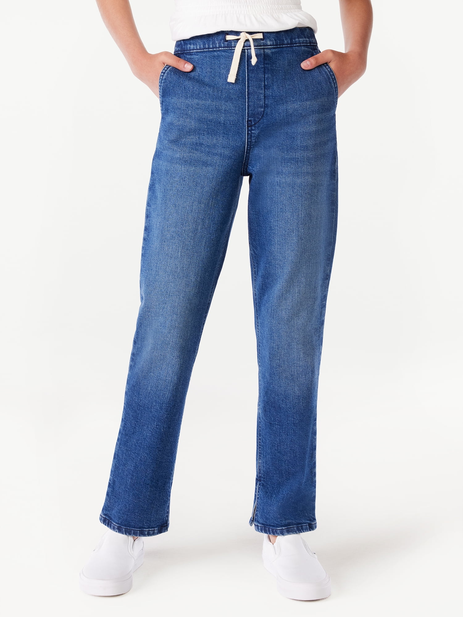 Free Assembly Girls Pull-On Jeans, Sizes 6-18