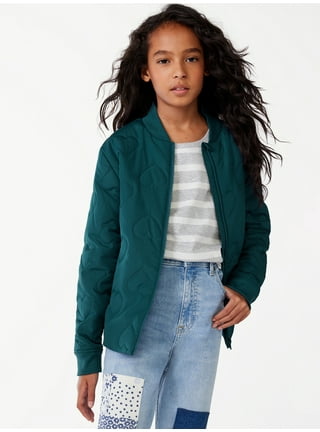 Free Assembly Girls Lightweight Quilted Jacket, Sizes 4-18 