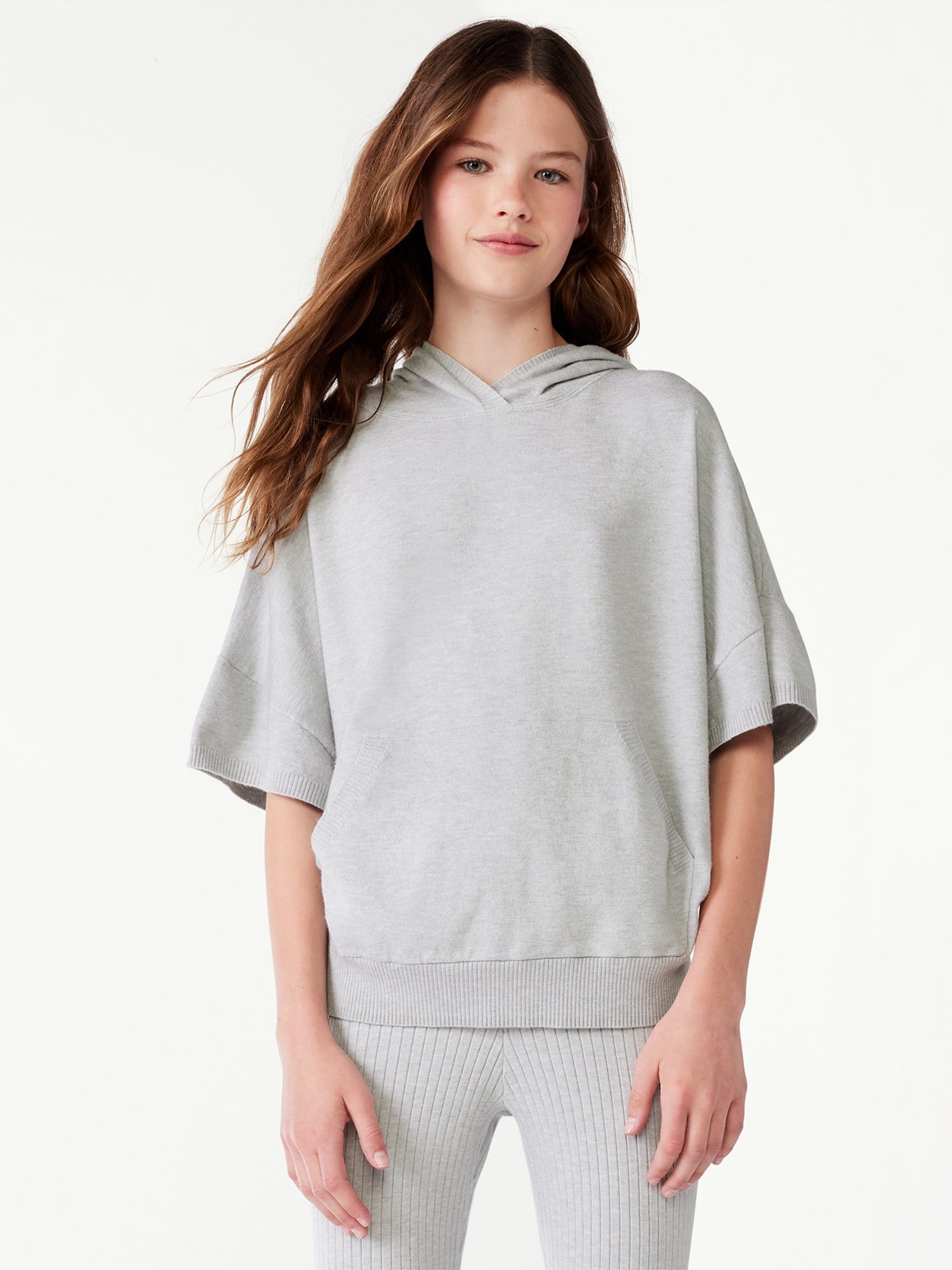 Free Assembly Girls Sweater Poncho, Sizes XS-2XL - Walmart.com