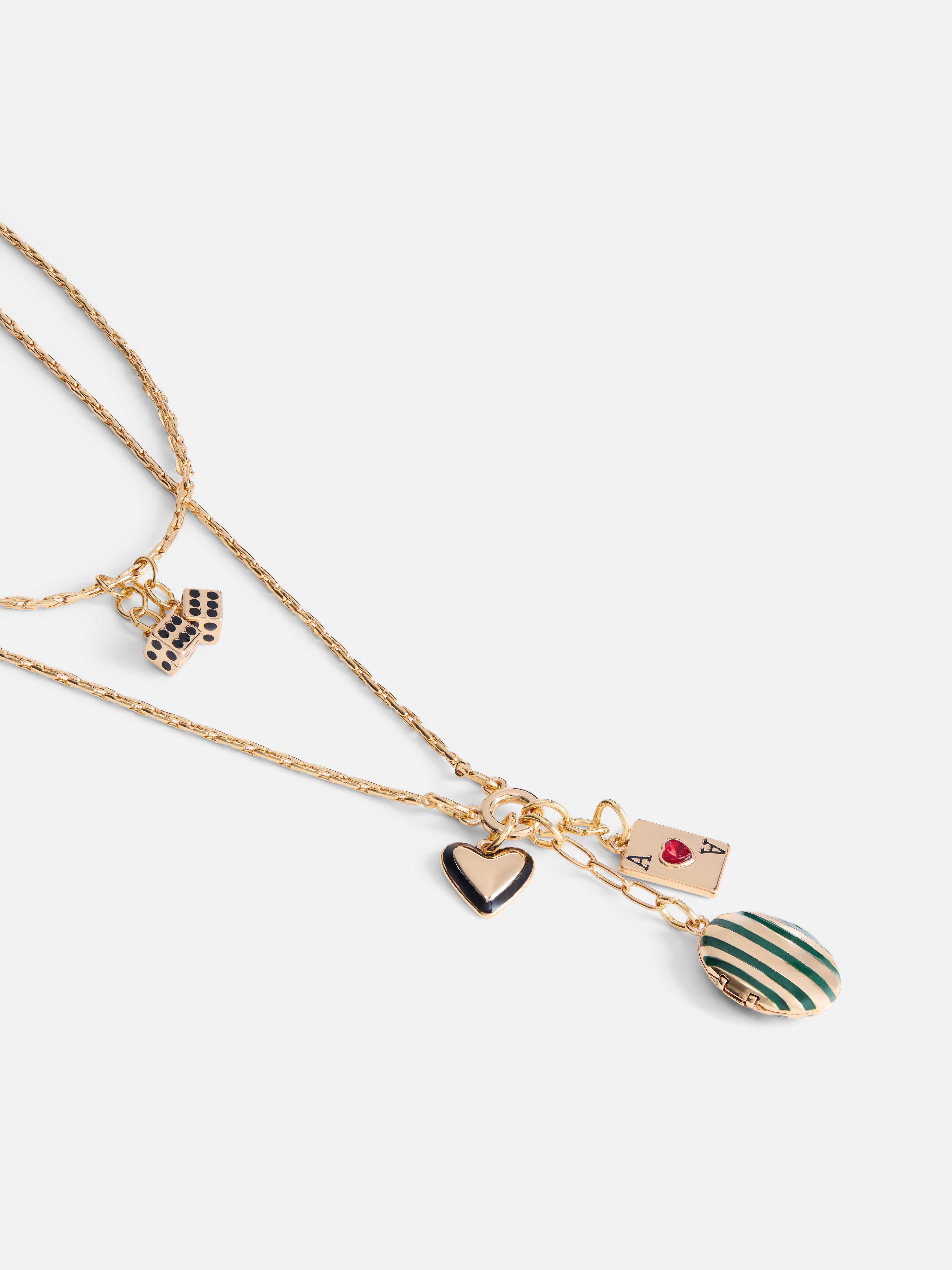 Free Assembly Women's Layered Locket Charm Necklace
