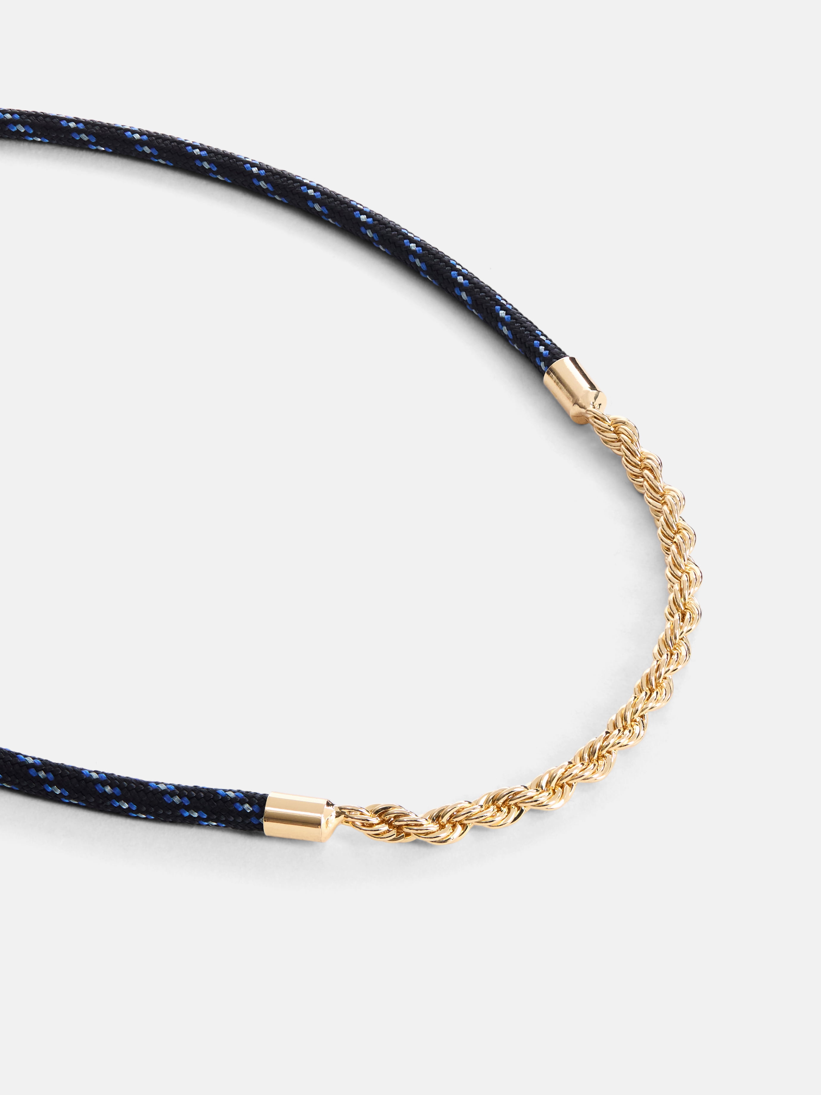 Women's Gold-Tone and Navy Rope Necklace, 16" + 3" Extender
