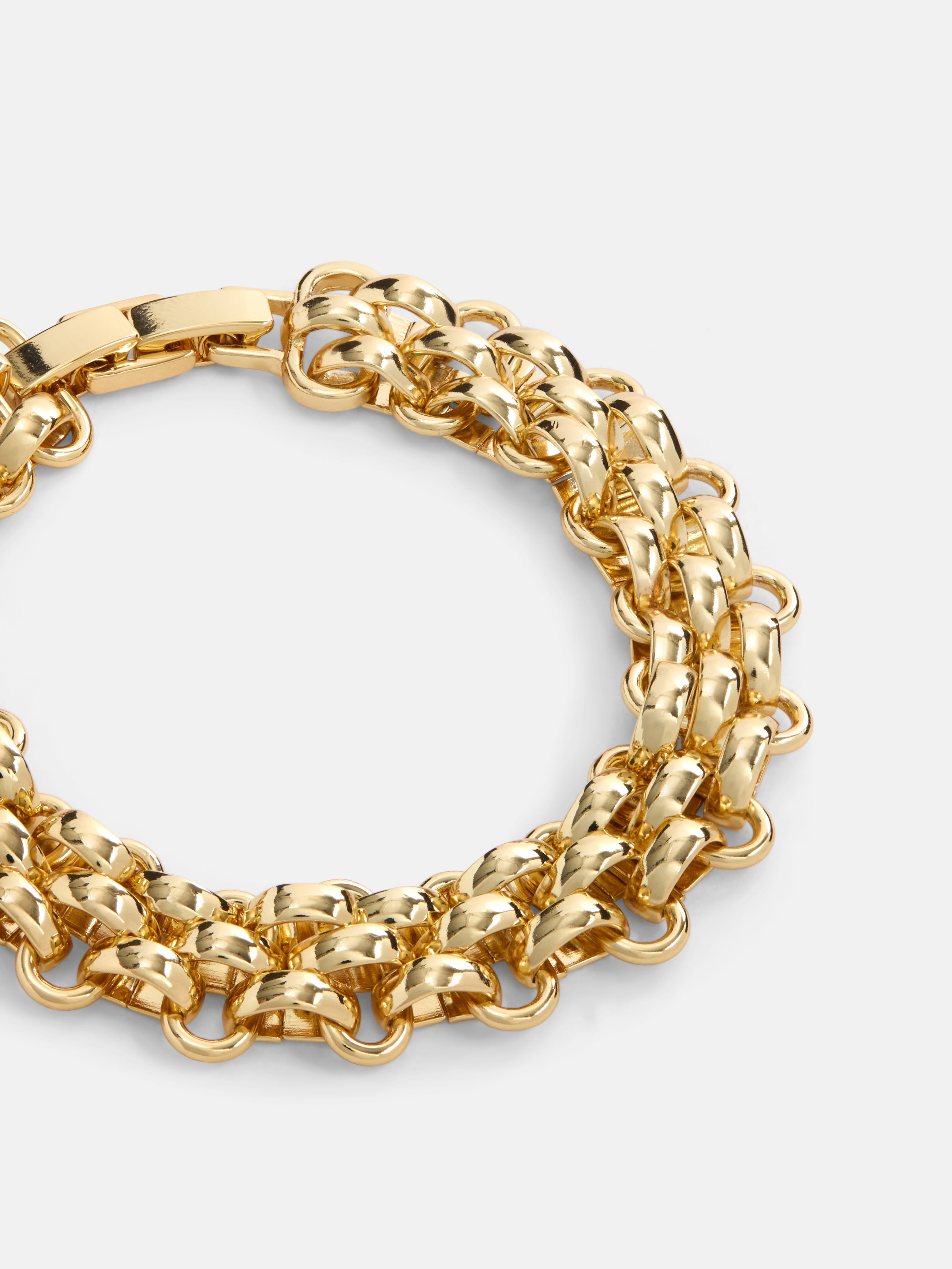 Women's Goldtone Chunky Link Bracelet, 7.5" + .5" Clasp