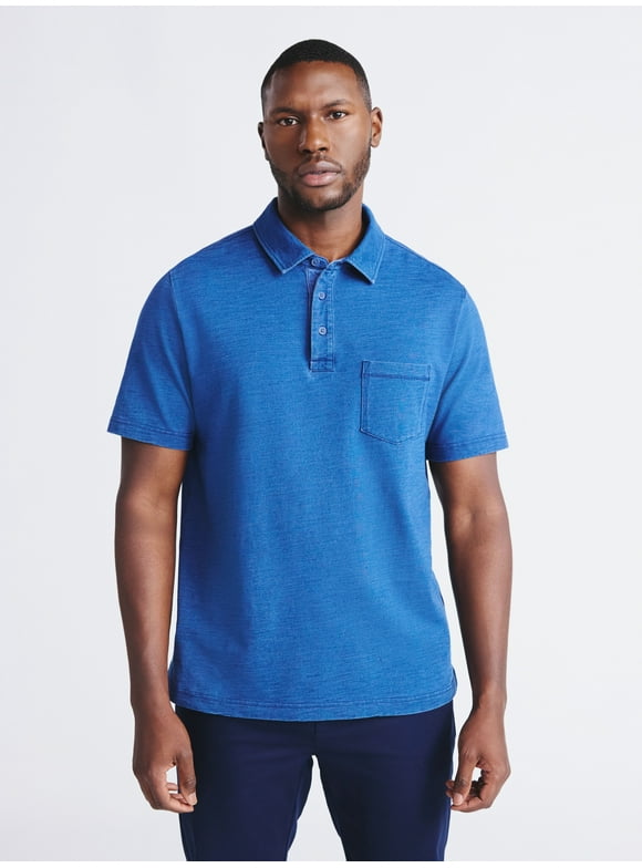 Men's Pocket Polo Shirt with Short Sleeves, Sizes S-3XL