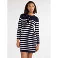 thumbnail image 1 of Free Assembly Women’s Henley Mini Sweater Dress, Sizes XS-3XL, 1 of 5