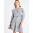 thumbnail image 1 of Free Assembly Women's and Women's Plus Solid, Stripe, & Print Classic Cozy Yarn Cardigan Sweater, Lightweight, Sizes XS-4X, 1 of 5