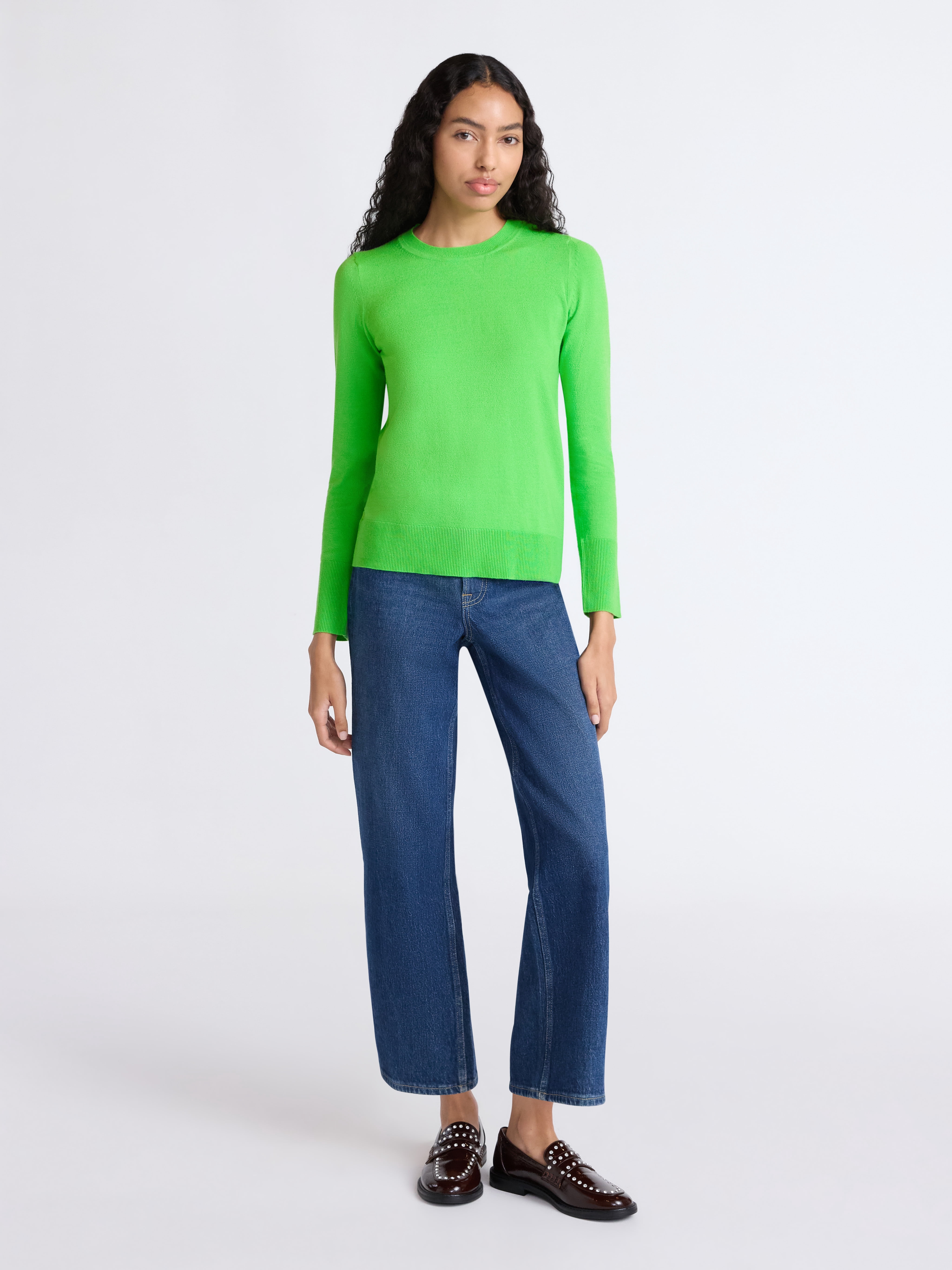 Free Assembly Women's and Women's Plus Cozy Yarn Crewneck Sweater with Long Sleeves. Lightweight, Sizes XS-4X