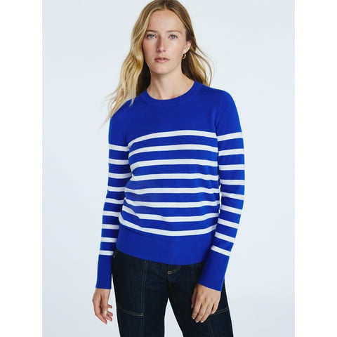 Women's and Women's Plus Cozy Yarn Crewneck Sweater with Long Sleeves. Lightweight, Sizes XS-4X