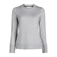 Free Assembly Women’s Cozy Yarn Crewneck Sweater with Long Sleeves
