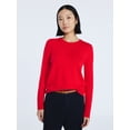 thumbnail image 1 of Free Assembly Women's and Women's Plus Cozy Yarn Crewneck Sweater with Long Sleeves, Lightweight, Sizes XS-4X, 1 of 5