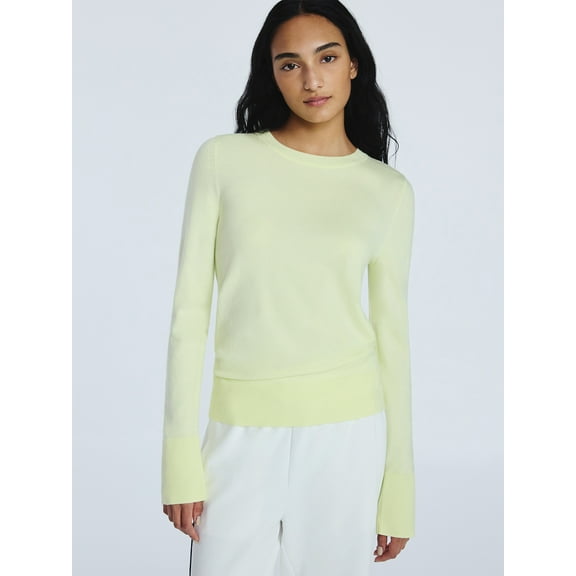 Free Assembly Women's and Women's Plus Cozy Yarn Crewneck Sweater with Long Sleeves. Lightweight, Sizes XS-4X