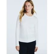 Free Assembly Women's and Women's Plus Cozy Yarn Crewneck Sweater with Long Sleeves, Lightweight, Sizes XS-4X