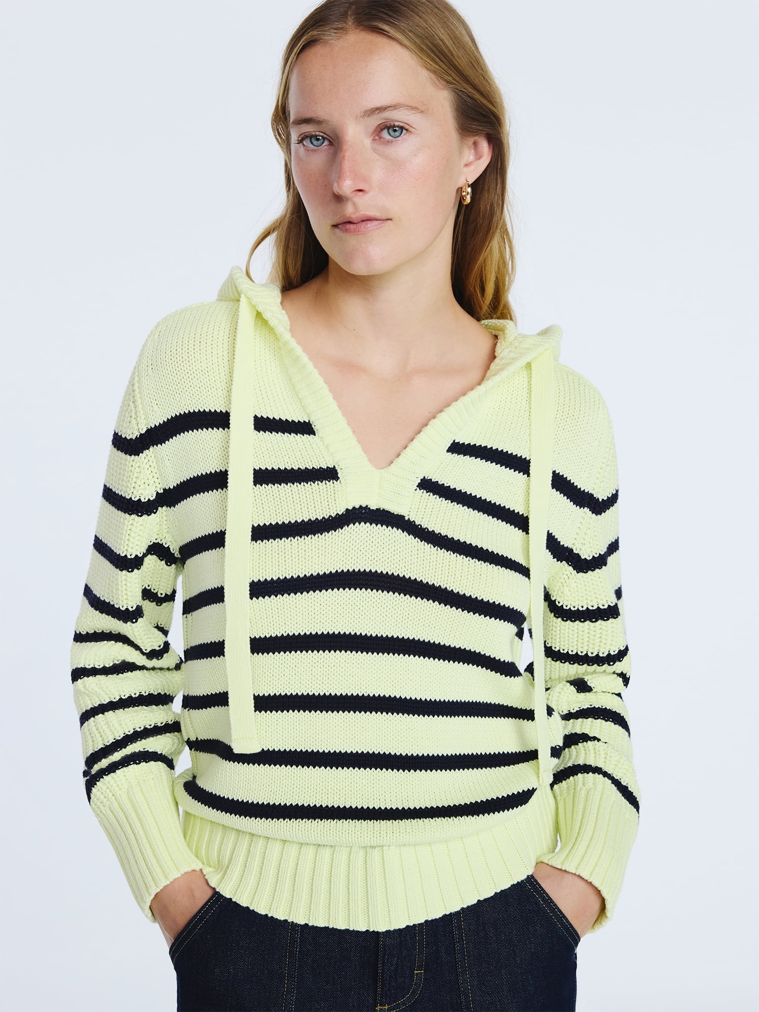 Free Assembly Women's Cotton Hoodie Sweater with Long Sleeves, Sizes XS-XXL