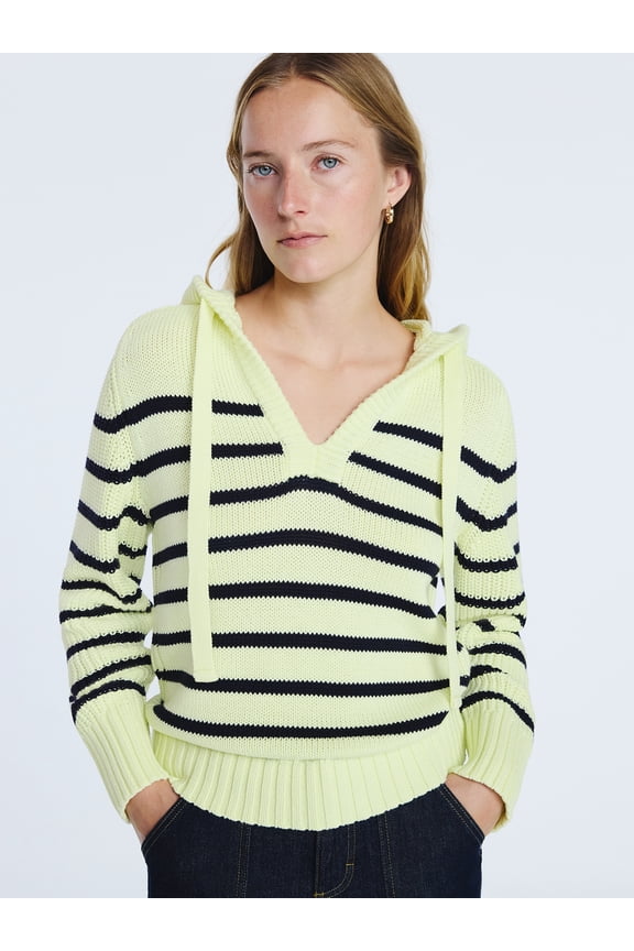 Women's Cotton Hoodie Sweater with Long Sleeves, Sizes XS-XXL