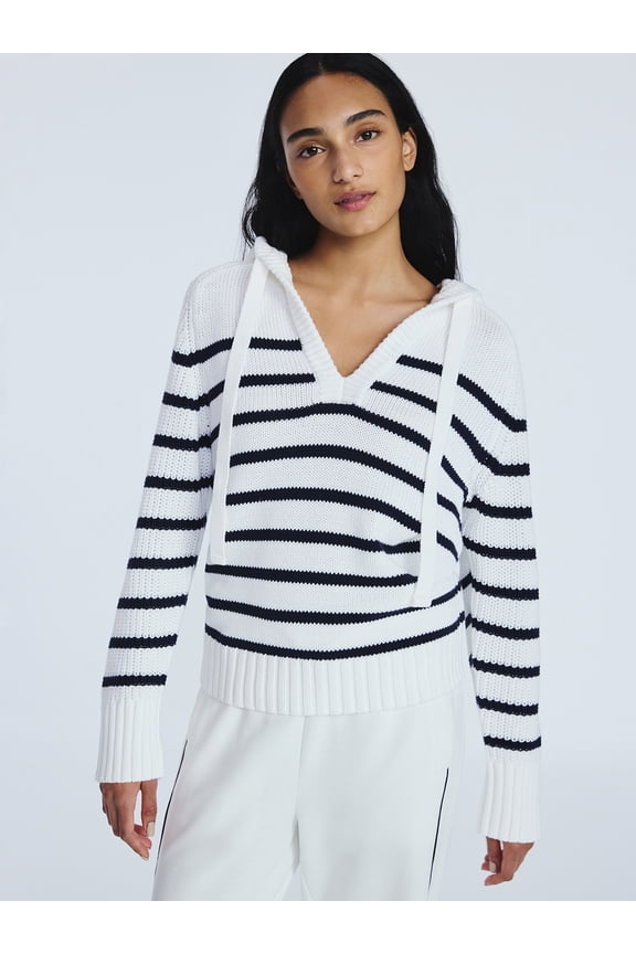 Women's Cotton Hoodie Sweater with Long Sleeves, Sizes XS-XXL