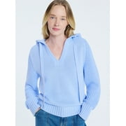 FREE ASSEMBLY Women's Cotton Hoodie Sweater with Long Sleeves, Sizes XS-XXL