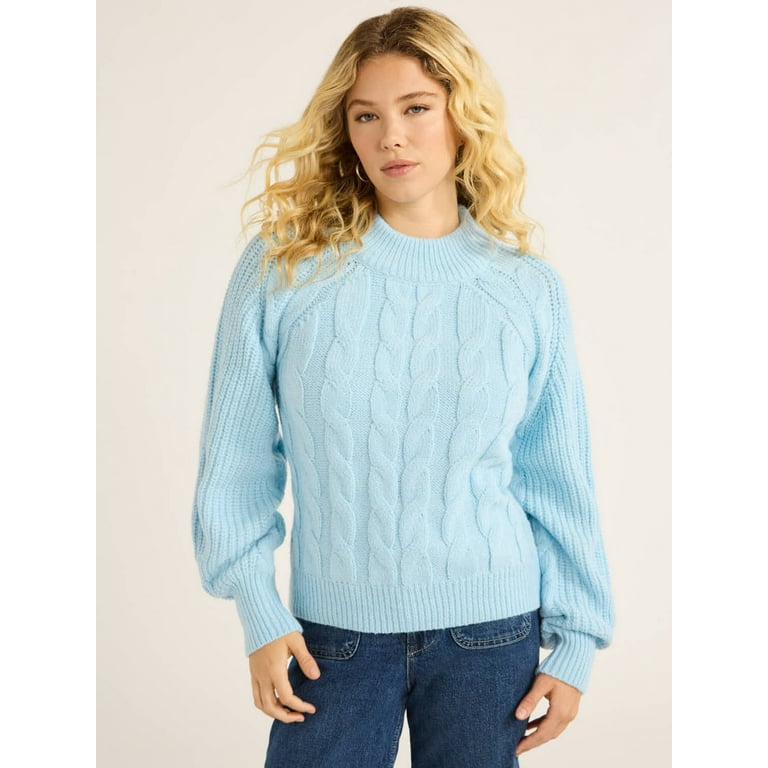 Free Assembly Women's Mock Neck Cable Knit Sweater, Midweight, Sizes XS-XXXL - Walmart.com Free Assembly Women's Mock Neck Cable Knit Sweater, Midweight, Sizes XS-XXXL - Walmart.com