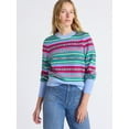 thumbnail image 1 of Free Assembly Women's and Women’s Plus Fair Isle Pullover Sweater with Tall Cuffs, Midweight, Sizes XS-4X, 1 of 5