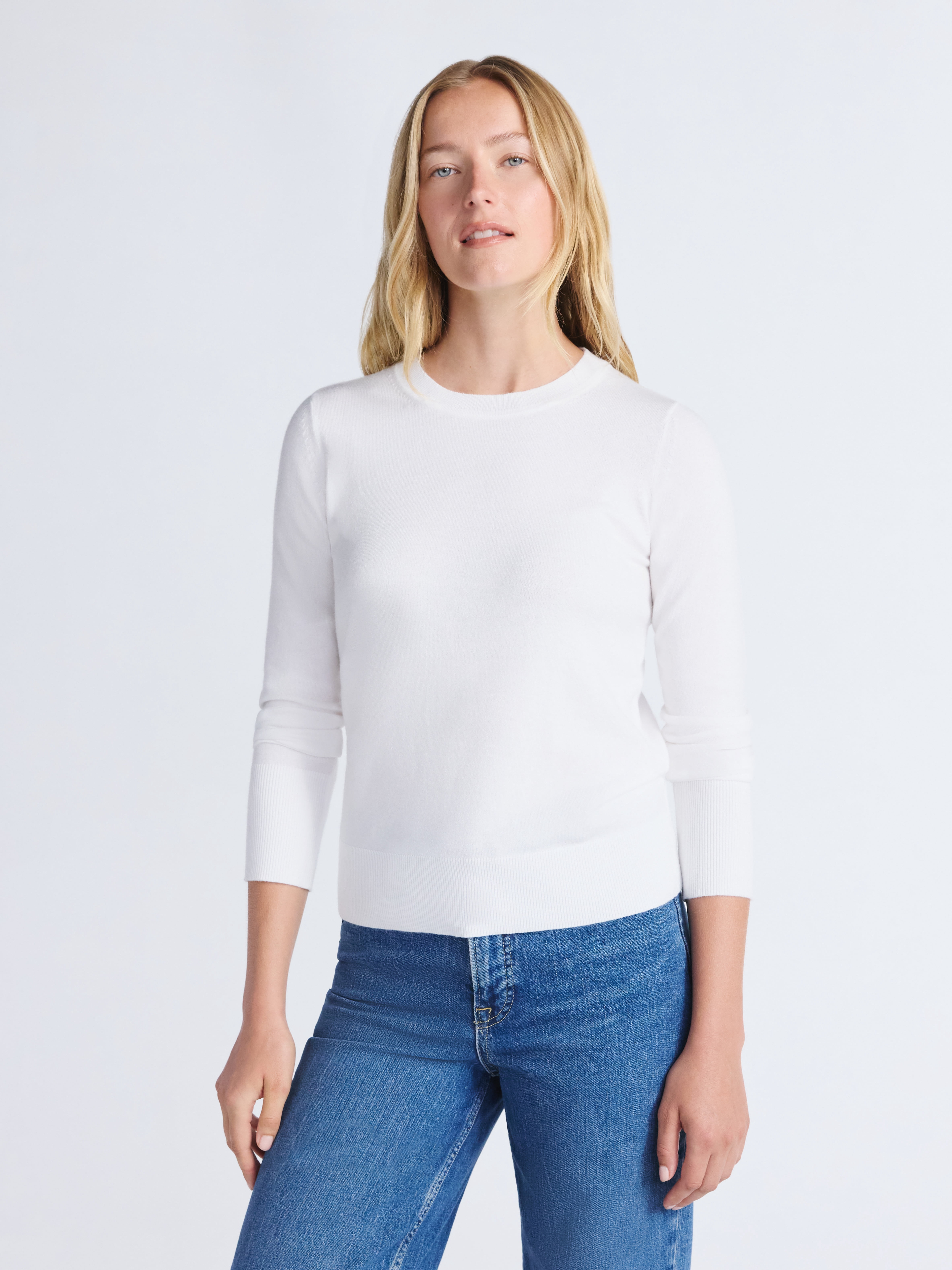 Free Assembly Women's and Women's Plus Cozy Yarn Crewneck Sweater with Long Sleeves. Lightweight, Sizes XS-4X
