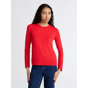 Free Assembly Women's and Women's Plus Cozy Yarn Crewneck Sweater with Long Sleeves. Lightweight, Sizes XS-4X