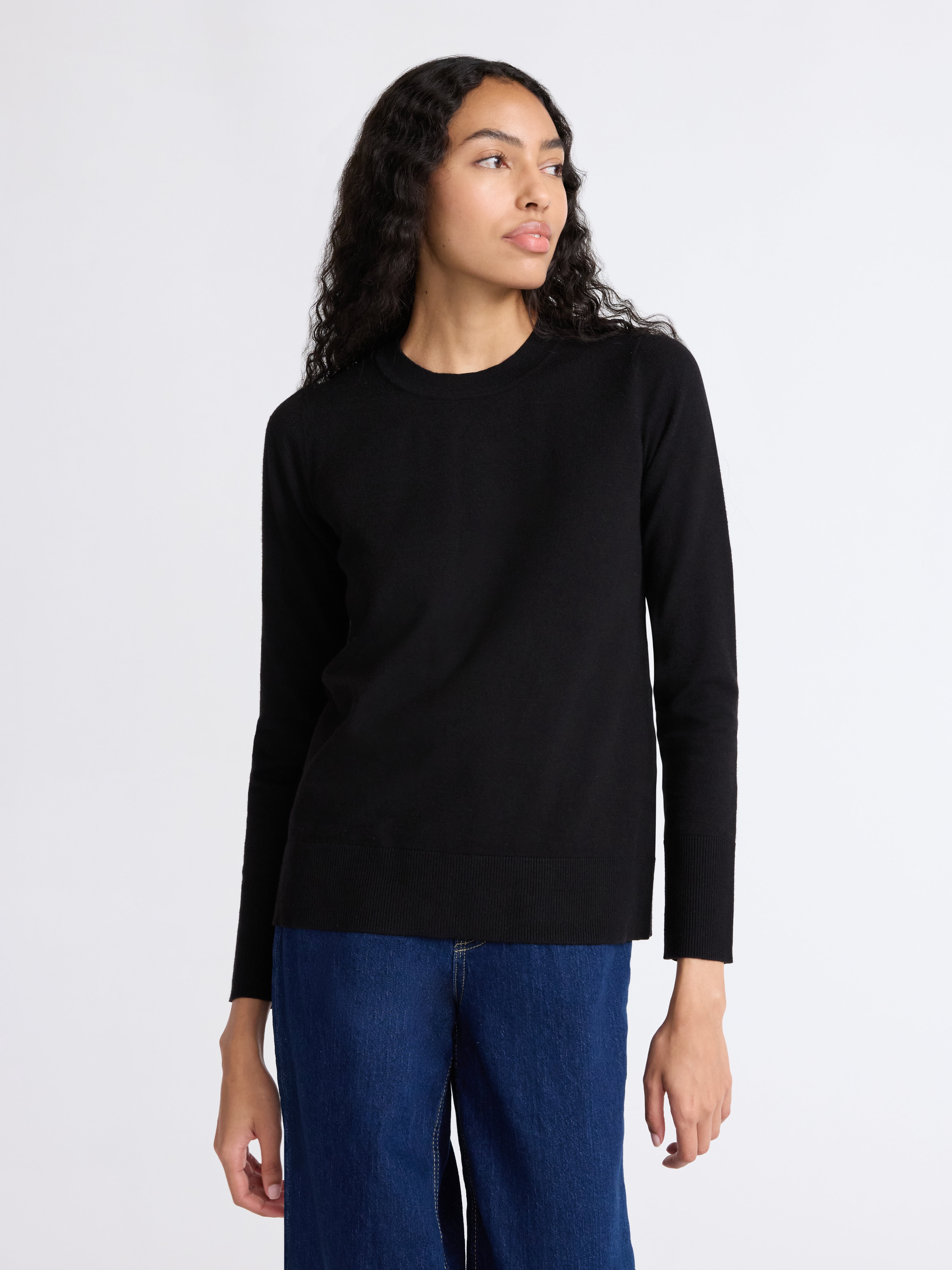 Free Assembly Women's and Women's Plus Cozy Yarn Crewneck Sweater with Long Sleeves. Lightweight, Sizes XS-4X