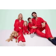 Free Assembly Matching Family Flannel Pajamas Pet PJ Shirt 1-Piece, Sizes XS-XXL