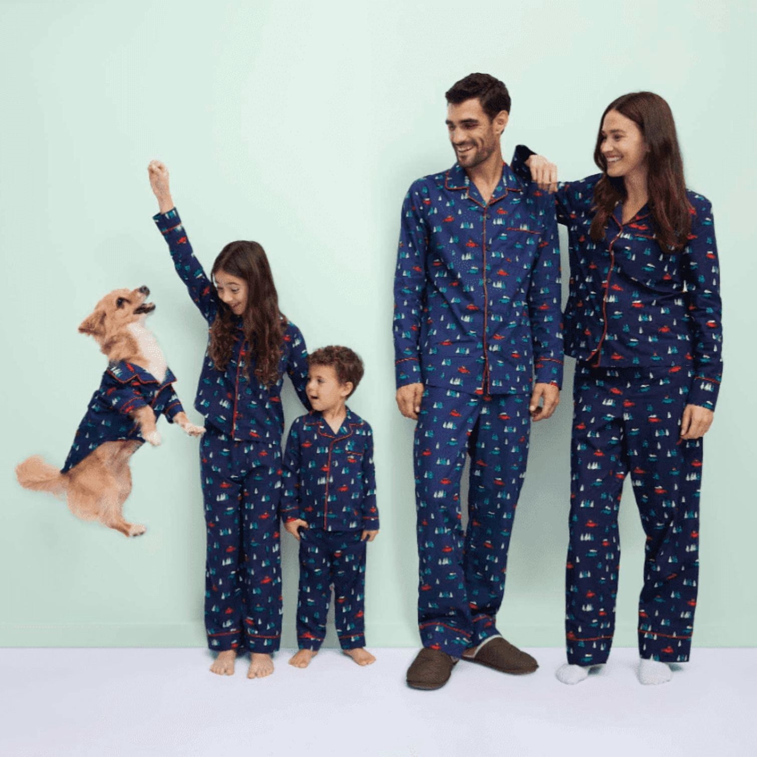 Free Assembly Matching Family Pajamas Toddlers' Top and Pants Gift Set, 2-Piece, Sizes 2T-4T