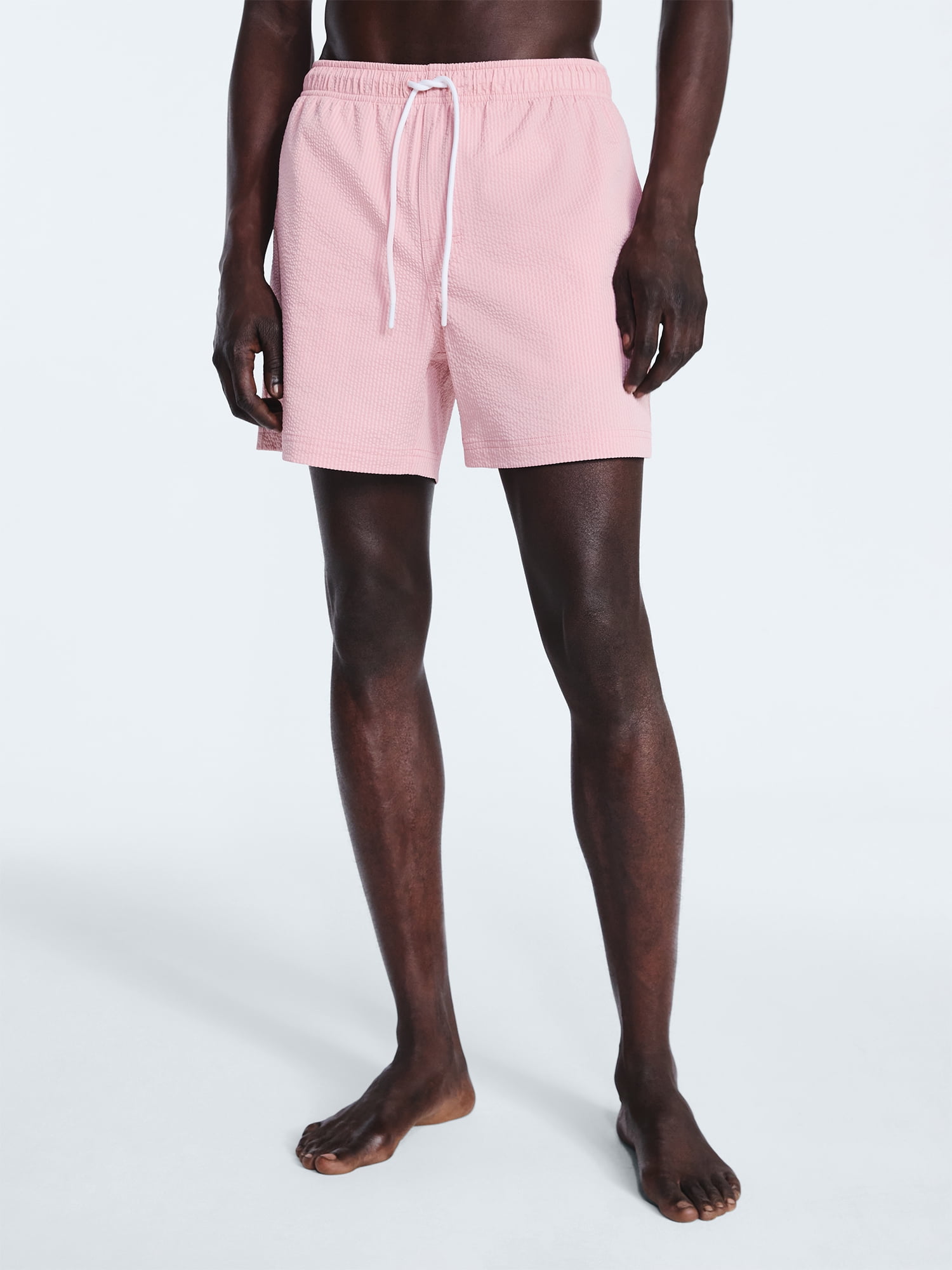 Free Assembly Men's Swim Stretch Seersucker Board Shorts, 5" Inseam, Sizes S-3XL