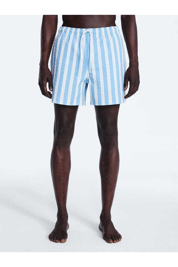 Men's Stretch Seersucker Board Shorts, 5" Inseam, Sizes S-3XL