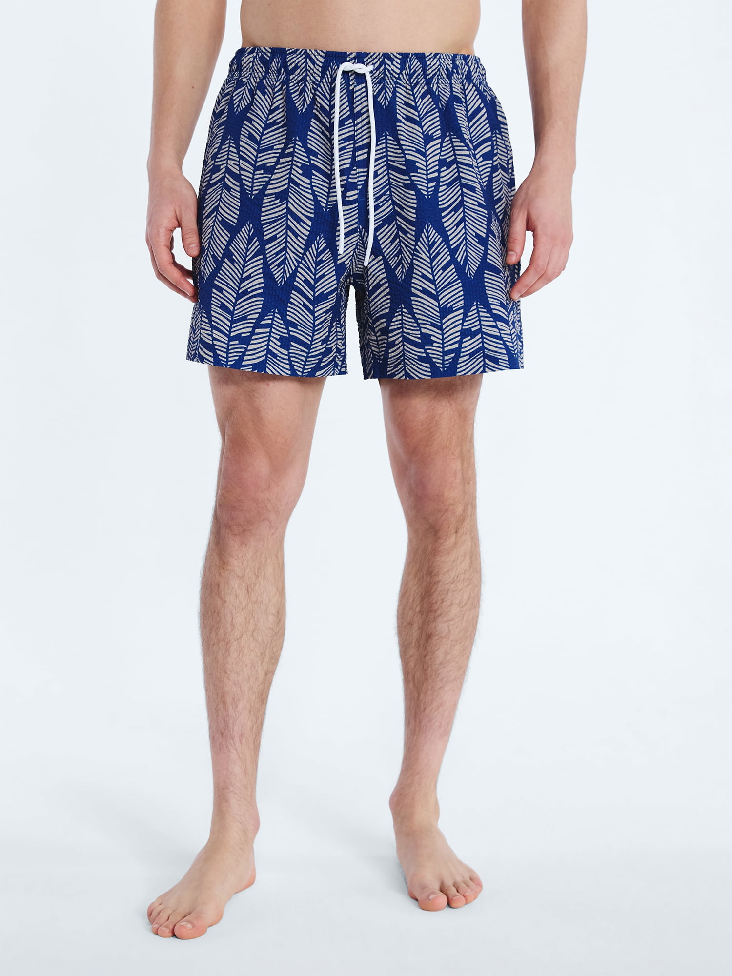 Free Assembly Men's Swim Stretch Seersucker Board Shorts, 5