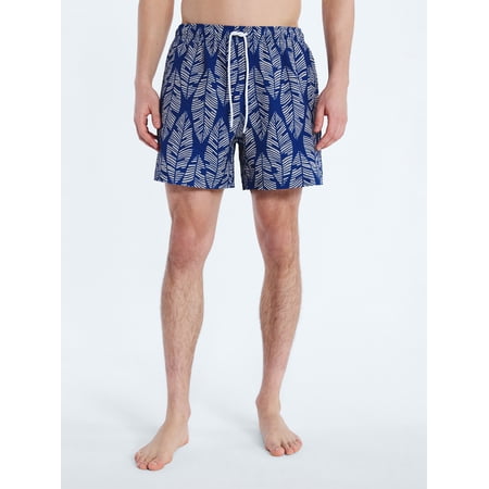 Free Assembly Men's Swim Stretch Seersucker Board Shorts, 5" Inseam, Sizes S-3XL