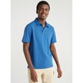 thumbnail image 1 of Free Assembly Men's Banker Stripe Polo Shirt with Short Sleeves, Sizes S-XXXL, 1 of 7