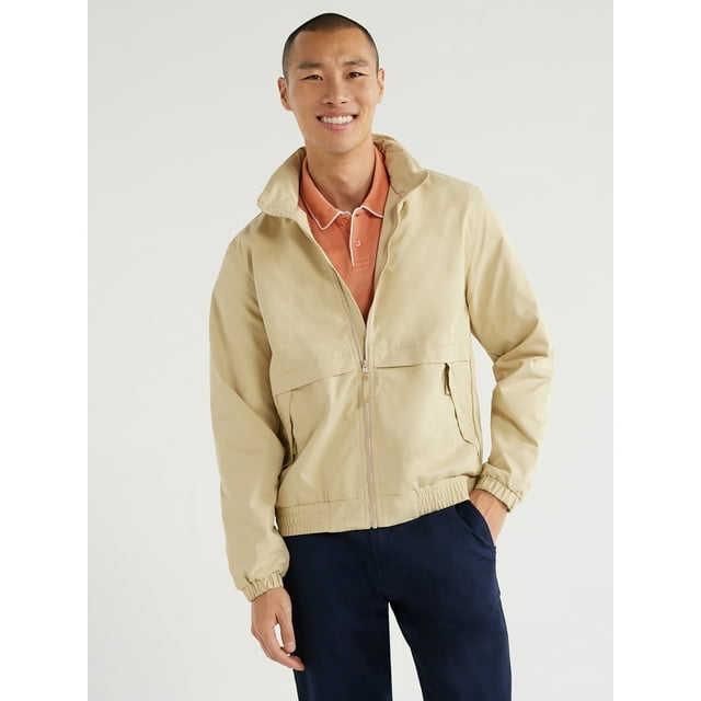 Free Assembly Men's Bomber Jacket with Hidden Hood, Sizes XS3XL