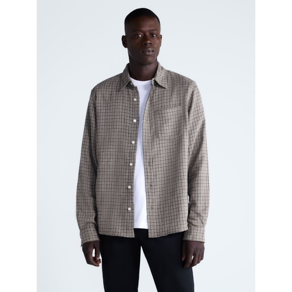 Free Assembly Green Button Front Gauze Shirt for Men, L - Walmart.com
