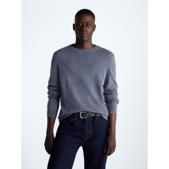 Free Assembly Men’s Cashmere Crewneck Sweater, 2XL, Long Sleeves ...