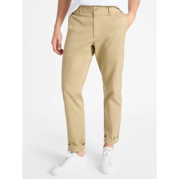 Free Assembly Men's Straight Tapered Fit Chino Pants, Sizes 29-42