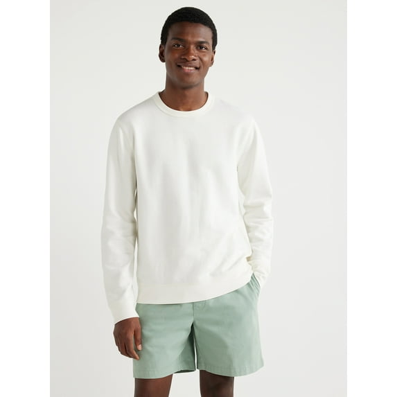 Free Assembly Men's Crewneck Sweatshirt with Long Sleeves, Sizes S-3XL