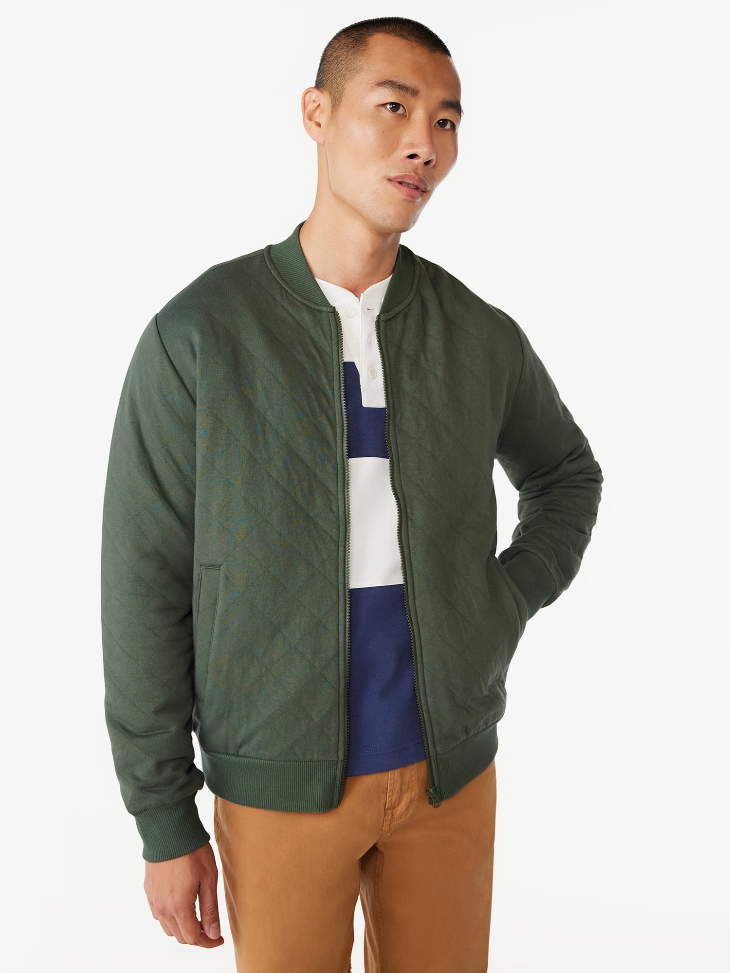 Jersey bomber jacket on sale mens