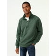 thumbnail image 1 of Free Assembly Men's Diamond Quilted Jersey Half Zip Pullover with Mock Neck, 1 of 6