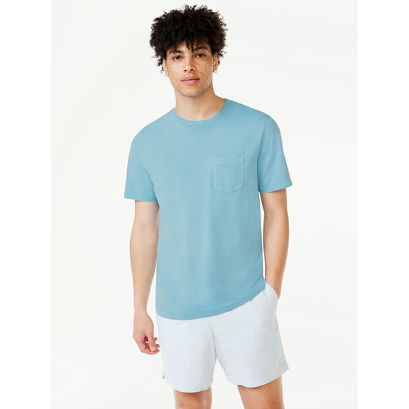Free Assembly Men's Eco Mineral Garment Dye Tee with Short Sleeves