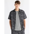 thumbnail image 1 of Free Assembly Men's Twill Camp Shirt with Short Sleeves, Sizes S-3XL, 1 of 5