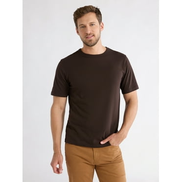 Free Assembly Men’s Everyday Cotton Tee with Short Sleeves, Sizes S-3XL