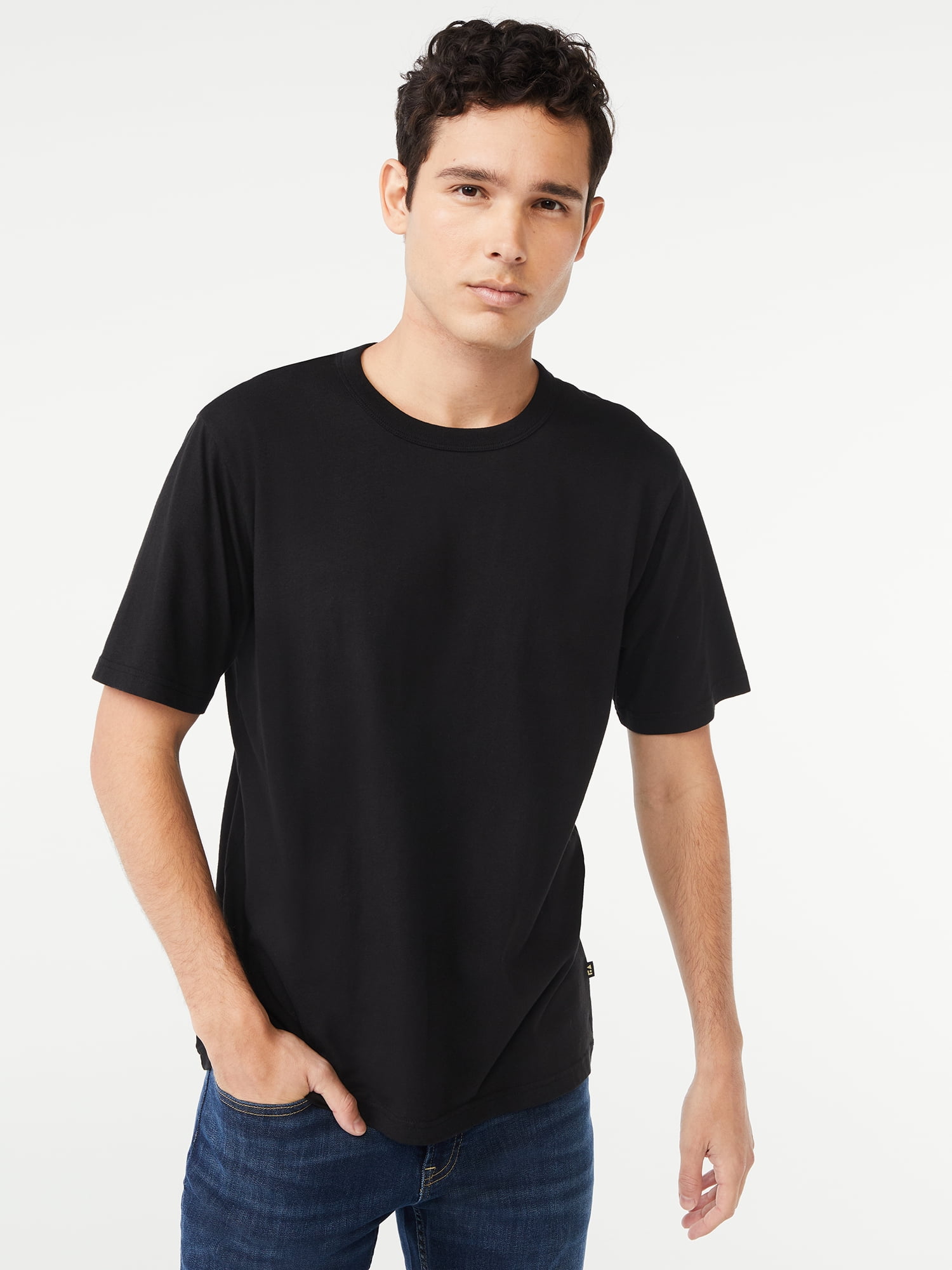 Free Assembly Men's Everyday Cotton Tee with Short Sleeves, Sizes S-3XL ...