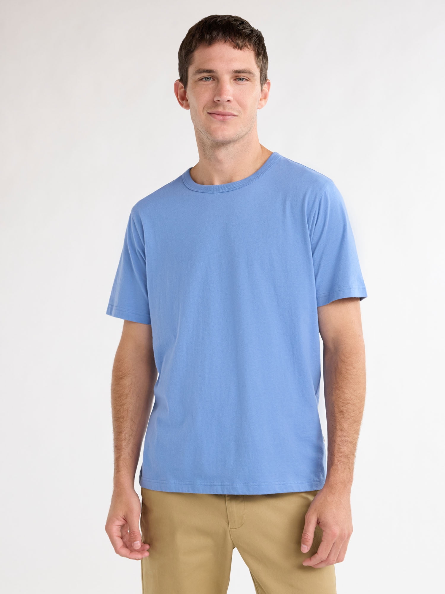 Free Assembly Men’s Everyday Cotton Tee with Short Sleeves, Sizes S-3XL