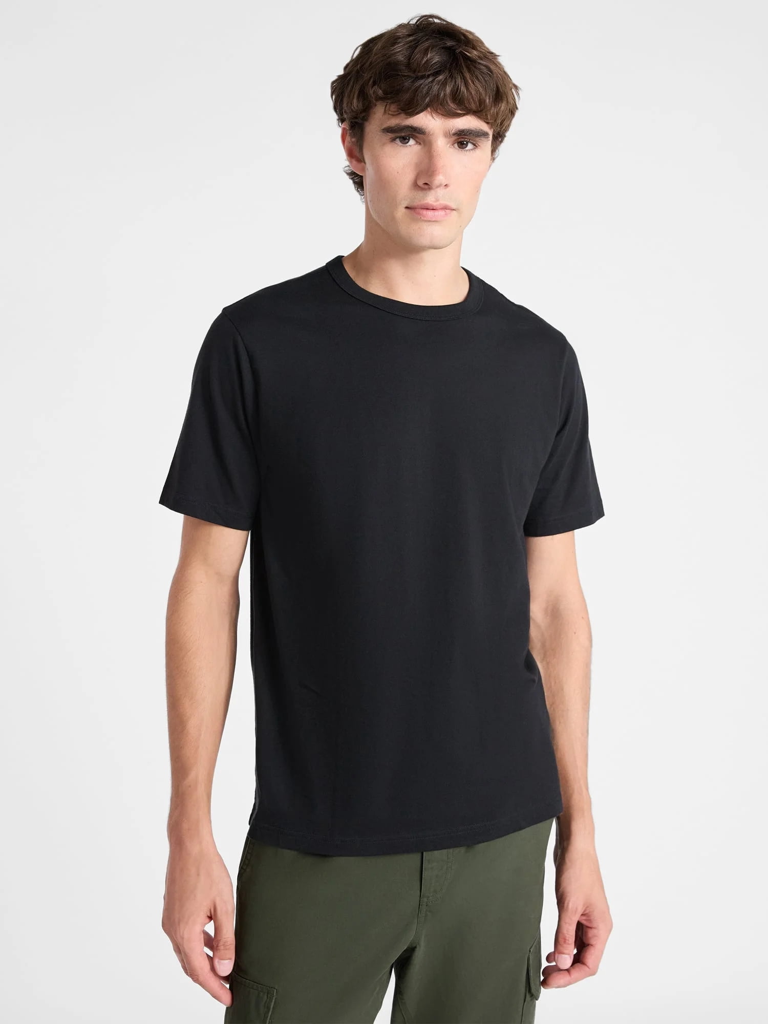 Free Assembly Men’s Everyday Cotton Tee with Short Sleeves, Sizes S-3XL
