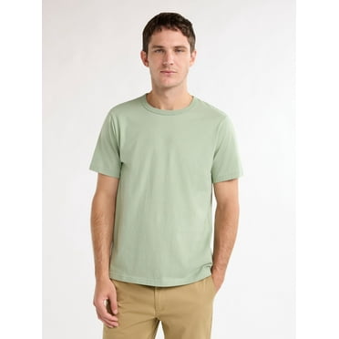 Free Assembly Men’s Everyday Cotton Tee with Short Sleeves, Sizes S-3XL
