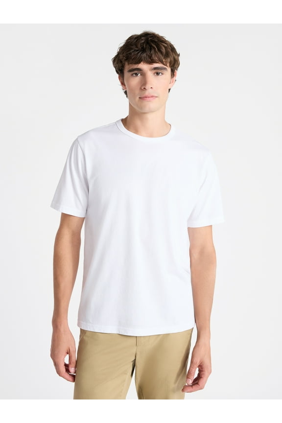 Men’s Everyday Cotton Tee with Short Sleeves, Sizes S-3XL